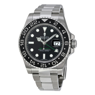 Pre-owned Rolex Gmt-Master II 116710LN Black Dial Mens Watch, Bi-directional Rotating Bezel 116710LN-0001 (black, arb21787)