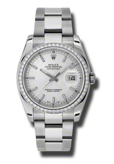 Rolex Oyster Perpetual Datejust 36 Silver Dial Stainless Steel Bracelet Automatic Ladies Watch - Model: 116244sso (arb3611)