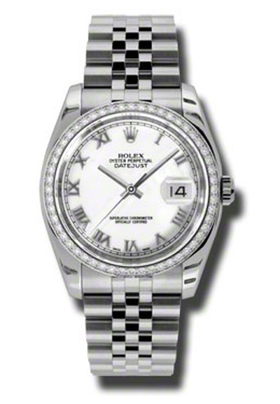 Rolex Datejust 36 White Dial Stainless Steel Jubilee Automatic Mens Watch, Model: 116244WRJ (arb3614)