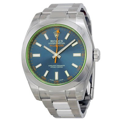 Rolex Milgauss Stainless Steel Mens Blue Dial Watch 116400GV Z-BLUE (blue, arb3618)