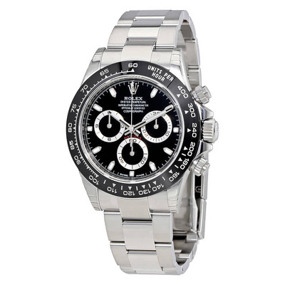 Rolex Cosmograph Daytona Mens Black Dial Stainless Steel Watch 116500BKSO 116500LN (black, arb3620)