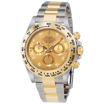 Rolex Cosmograph Daytona Ref.116503cdo Mens Steel and Yellow Gold Watch with Diamond Dial (beige, arb5676)