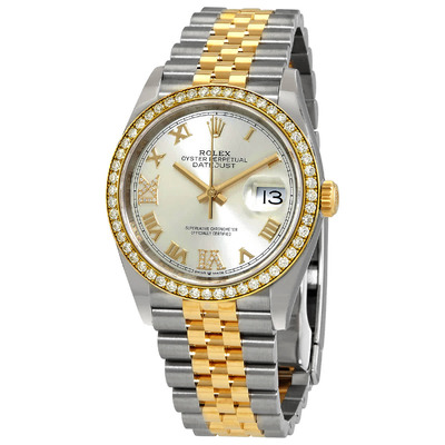 Rolex Datejust 36 Silver Diamond Dial Steel and Yellow Gold Jubilee Watch Ref. 126283SRDJ M126283RBR-0017 (arb6113)