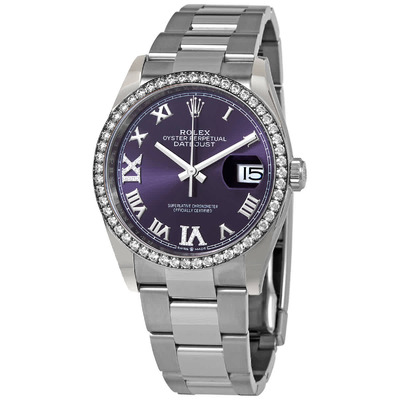Rolex Datejust 36 - 126284AURDO (Aubergine Diamond Dial) (violet, arb7528)