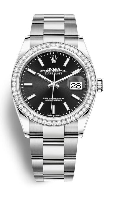 Rolex Datejust 36mm Black Dial Automatic Unisex Oyster Watch Ref. 126284BKSO (black, arb7532)