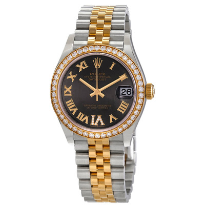 Rolex Datejust 31 Grey Dial Ladies Steel and Yellow Gold Jubilee Watch - Ref. 278383GYRDJ (arb7032)