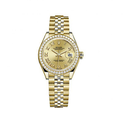 Rolex Lady Datejust 279138CRJ - Champagne Dial Yellow Gold Jubilee Watch (beige, arb7052)