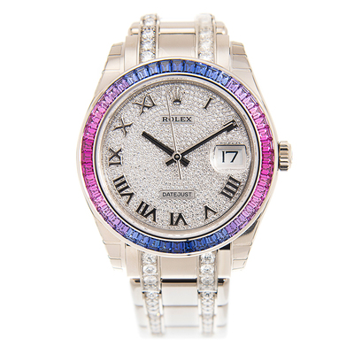 Rolex Datejust 86349 SAPURP Mens Automatic Chronometer Watch (blue, arb7924)