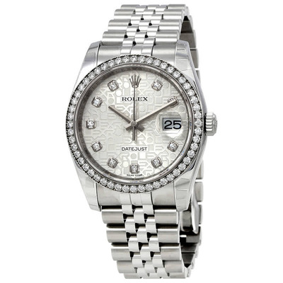 Rolex Oyster Perpetual Datejust 36, Silver Dial, Stainless Steel Jubilee Bracelet (Ref. 116244SJDJ), Automatic Mens Watch (arb3606)