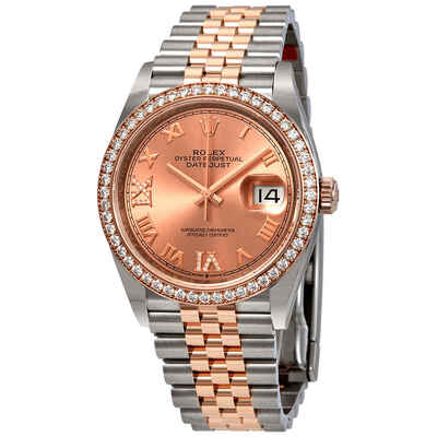 Rolex Datejust 36 Pink Diamond Dial - Ladies' Steel and Rose Gold Jubilee Automatic Watch M126281RBR-0015 (arb6085)