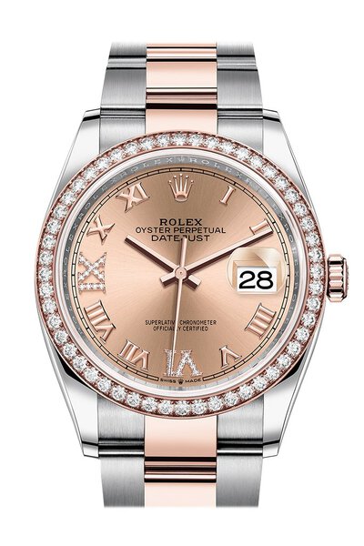 Rolex Datejust 36 Pink Diamond Dial Ladies Steel and Everose Gold Oyster | Model: 126281PRDJ 126281PRDO (arb6086)