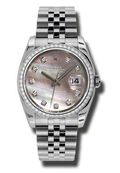Rolex Oyster Perpetual Datejust 318244BK: Stainless Steel Case with Mother of Pearl Dial and Jubilee Bracelet 116244BKMDJ (black, arb3579)