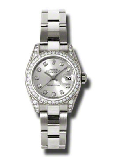 Rolex 179159SDO Lady Datejust 26mm White Gold Diamond Dial Automatic Watch (arb7567)