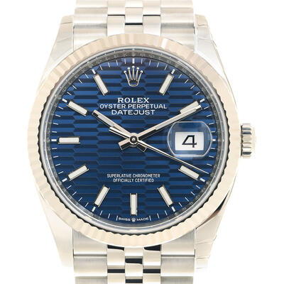 Rolex Datejust 36 Automatic Chronometer Bright Blue Motif Dial Watch Ref 126234BLFSJ (blue, arb7503)