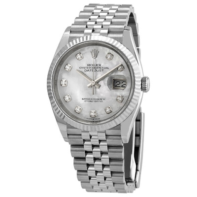 Rolex Datejust 36 Mother of Pearl Diamond Dial Ladies Jubilee Watch Ref. 126234MD 126234MDJ (arb7513)