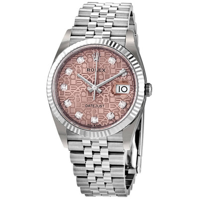 Rolex Datejust 36 Pink Jubilee Diamond Ladies Watch - Ref: 126234PJDJ (arb7515)