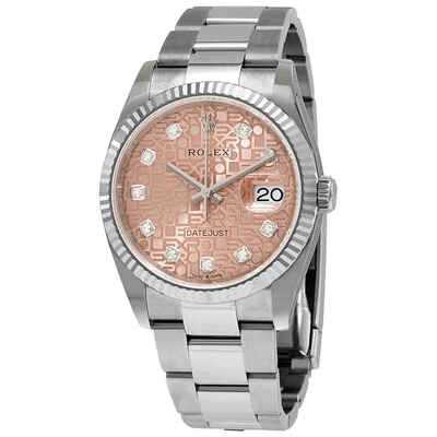 Rolex Datejust 36 Pink Jubilee Diamond Dial Automatic Mens Oyster Watch 126234PJDO (pink, arb7516)