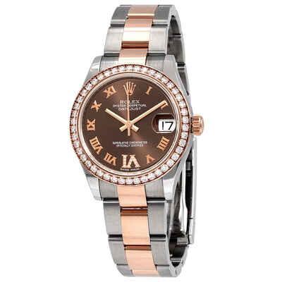 Rolex Datejust 31 Automatic Chronometer Diamond Ladies Watch - Item: 278381CHRDO (brown, arb7321)