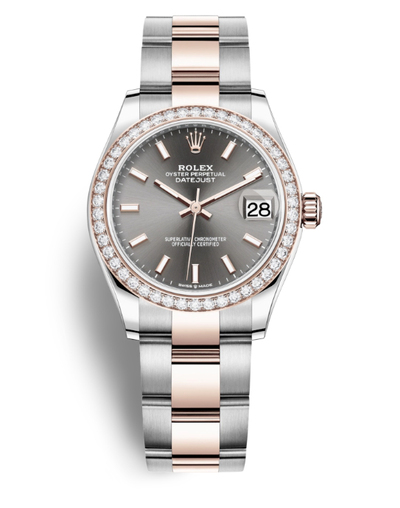 Rolex Datejust 31 Dark Rhodium Automatic Ladies Steel and Everose Gold Oyster Watch, Model: 278381DRSO (arb7325)