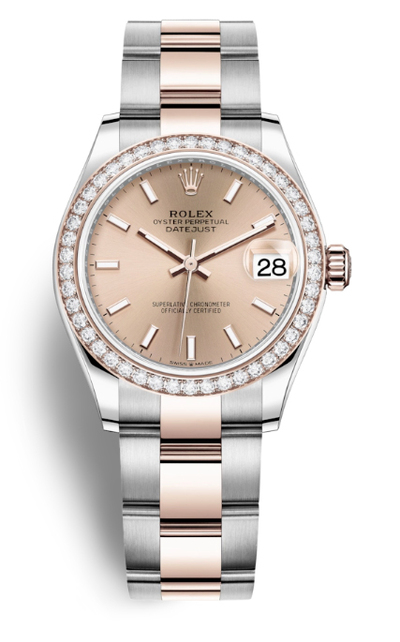 Rolex Datejust 31 Rose Diamond Dial Automatic Ladies Steel and Everose Gold Oyster Watch, Model: 278381pso (arb7331)
