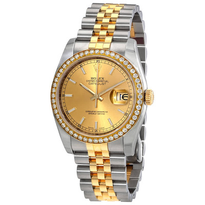 Rolex Oyster Perpetual Datejust 36 Champagne Dial in Stainless Steel and Yellow Gold - Ref. 126243 116243CSJ (beige, arb6520)