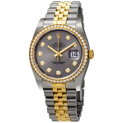 Rolex Grey Diamond Dial Automatic Steel and Yellow Gold Jubilee - 116243GYDJ (arb6524)