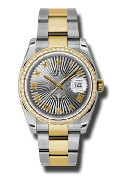 Rolex Oyster Perpetual Datejust 36 Grey Dial in Stainless Steel & Yellow Gold 116243GYSBRO (arb6525)