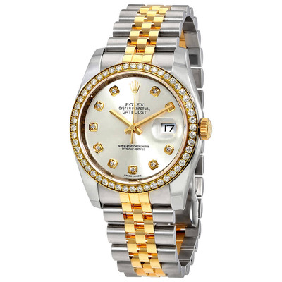 Rolex Oyster Perpetual Datejust 36 Silver Dial Stainless Steel and Yellow Gold Ladies Watch 116243SDJ (arb6530)