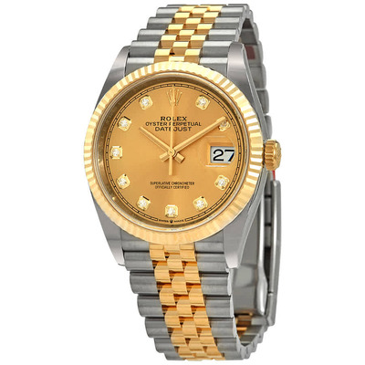 Rolex Datejust 36mm Champagne Diamond Dial Men's Steel Yellow Gold Jubilee Watch Model: 126233CDJ (beige, arb6065)