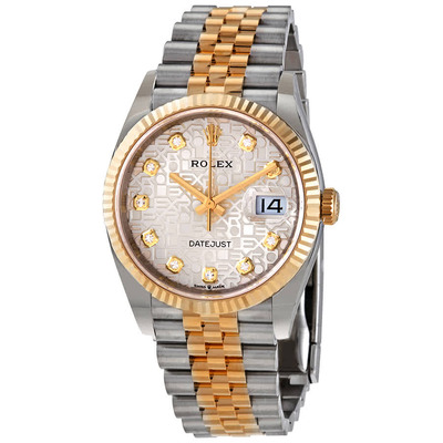 Rolex Datejust 36 Silver Jubilee Diamond Dial Mens Steel and Yellow Gold Watch, Ref. 126233sjdj (arb7485)