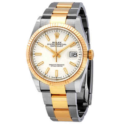 Rolex Datejust 126233WSO Mens White Dial Stainless Steel and Yellow Gold Oyster Watch (arb7490)