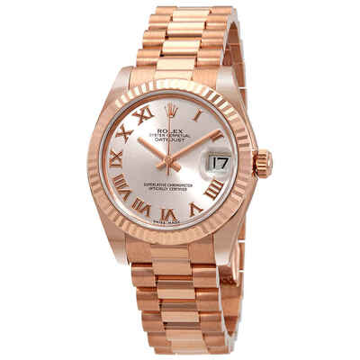 Rolex Lady-Datejust 31 Pink Dial 18K Everose Gold Automatic Watch 178275PKRP (blue, arb4171)