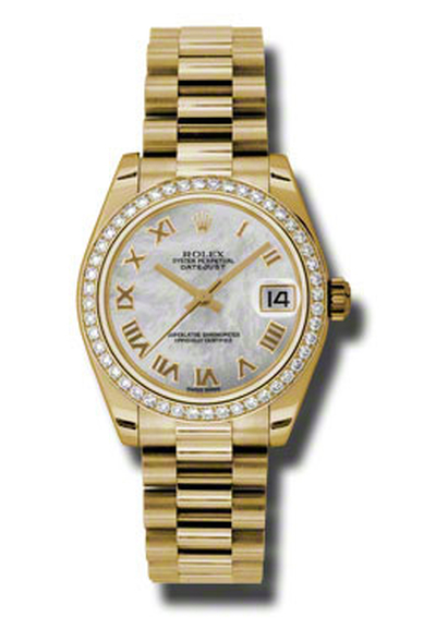 Rolex Lady-Datejust 31 Mother Of Pearl Dial 18K Yellow Gold President Automatic Ladies Watch Reference: 178288MRP (arb5797)