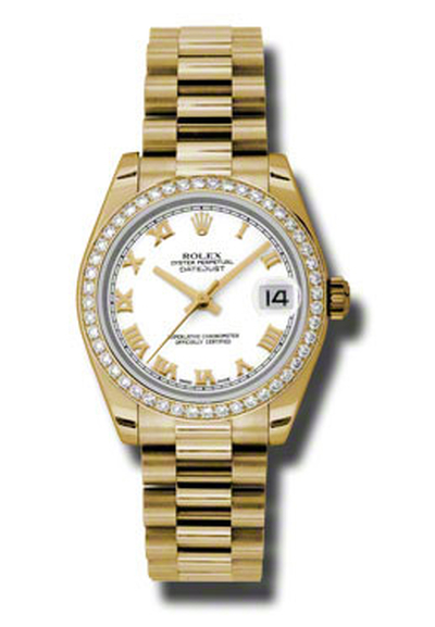 Rolex Lady-Datejust 31mm White Dial Yellow Gold, Ref: 178288WRP (arb5799)