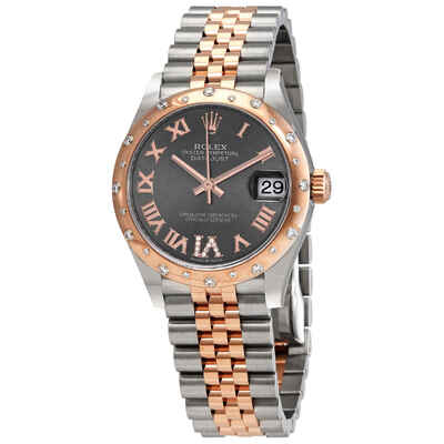 Rolex Datejust 31 Dark Rhodium Dial Ladies Steel and 18kt Everose Gold Jubilee Watch 278341DRRDJ (arb4613)