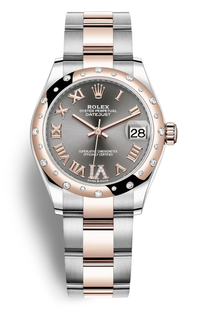 Rolex Datejust 31 Automatic Ladies Stainless Steel 18 ct Everose Gold Oyster Watch Ref. 278341DRRDO (arb4614)
