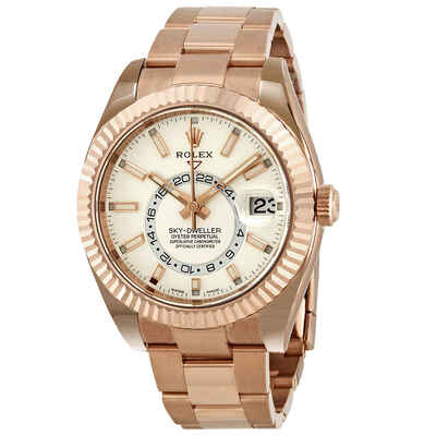 Rolex Sky-Dweller 326935WSO Automatic Mens White Dial Everose Gold Case Oyster Bracelet (arb4628)