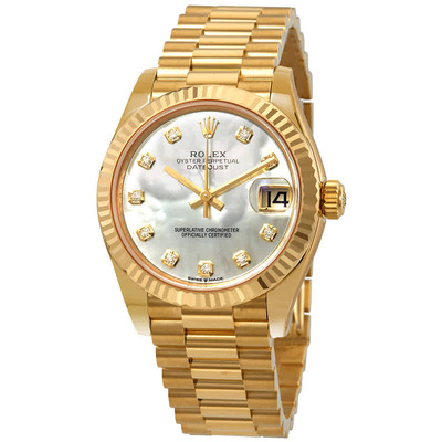Rolex Datejust 31 Mother of Pearl Diamond Dial Ladies Watch 278278MDP M278278-0010 (arb7832)