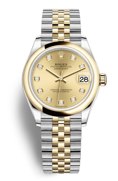 Rolex Datejust 31mm Champagne Diamond Dial Automatic Ladies Watch, Model 278243cdj (beige, arb7791)