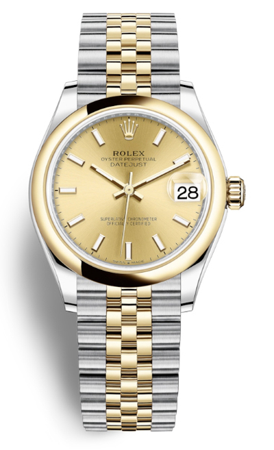 Rolex Datejust 31mm Champagne Dial Yellow Gold Ladies Watch, Model 278243CSJ (beige, arb7793)