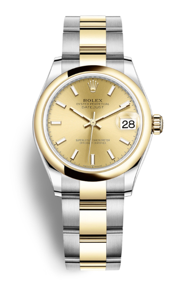 Rolex Datejust 31mm Women's Watch, Model 278243CSO Champagne Dial in Steel and Yellow Gold (beige, arb7794)