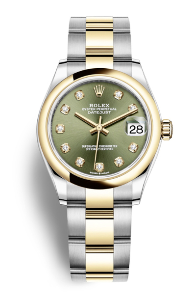 Rolex Datejust 31mm Olive Green Diamond Dial Ladies Oyster Watch Model: 278243gndo (arb7796)