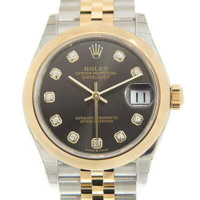 Rolex Datejust 31 Diamond Dial Ladies Steel Yellow Gold Jubilee Watch Reference 278243GYDJ (arb7799)