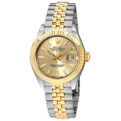 Rolex Lady Datejust Champagne Dial Steel and Yellow Gold 279173 (beige, arb7068)