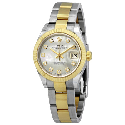 Rolex Lady Datejust Mother of Pearl Diamond Steel 18K Yellow Gold Oyster Watch Ref. 279173MDO (arb7074)