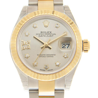 Rolex Lady Datejust Automatic Chronometer Diamond Silver Dial Ladies Watch 279173SDRO (arb7078)