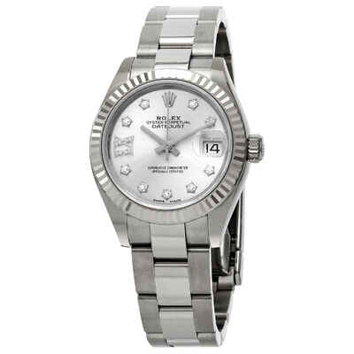 Rolex Lady Datejust Automatic Silver Roman Diamond Dial Ladies Oyster Watch 279174SRDO (arb7099)