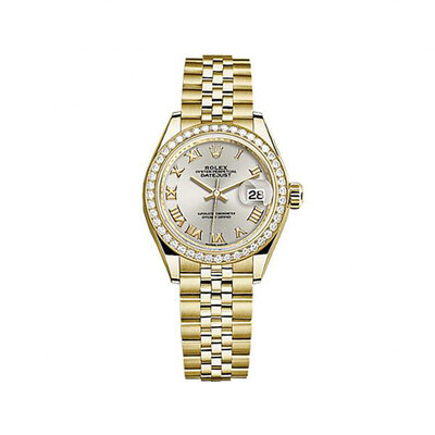 Rolex Lady Datejust Silver Dial 18K Yellow Gold Jubilee Watch Model: 279138SRJ (arb7612)