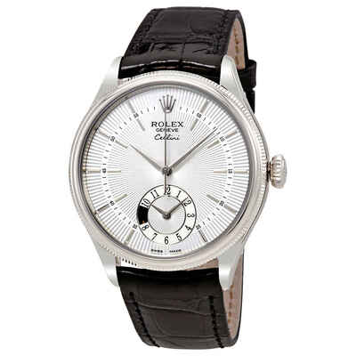Rolex Cellini Dual Time Silver Dial Mens Watch 50529ssbkl (black, arb6760)