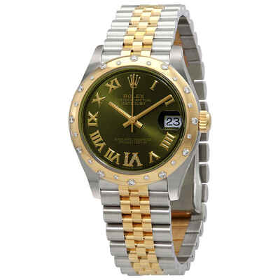 Rolex Datejust 31 'Olive Green Dial Automatic Ladies Steel and Yellow Gold Jubilee Watch' - Model No: 278343gnrdj (arb7307)